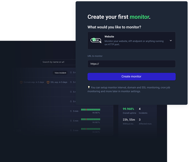 Setup in under 2 minutes