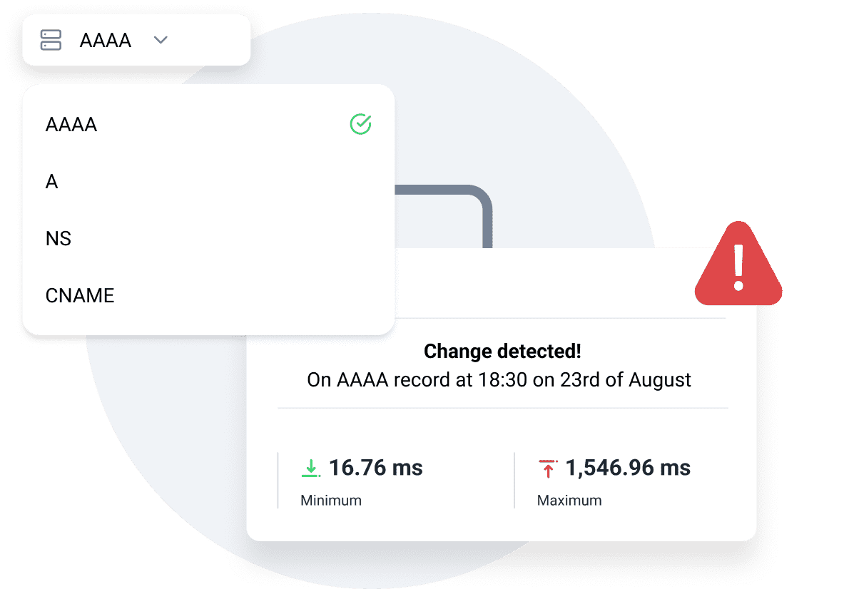 Monitor all DNS records.