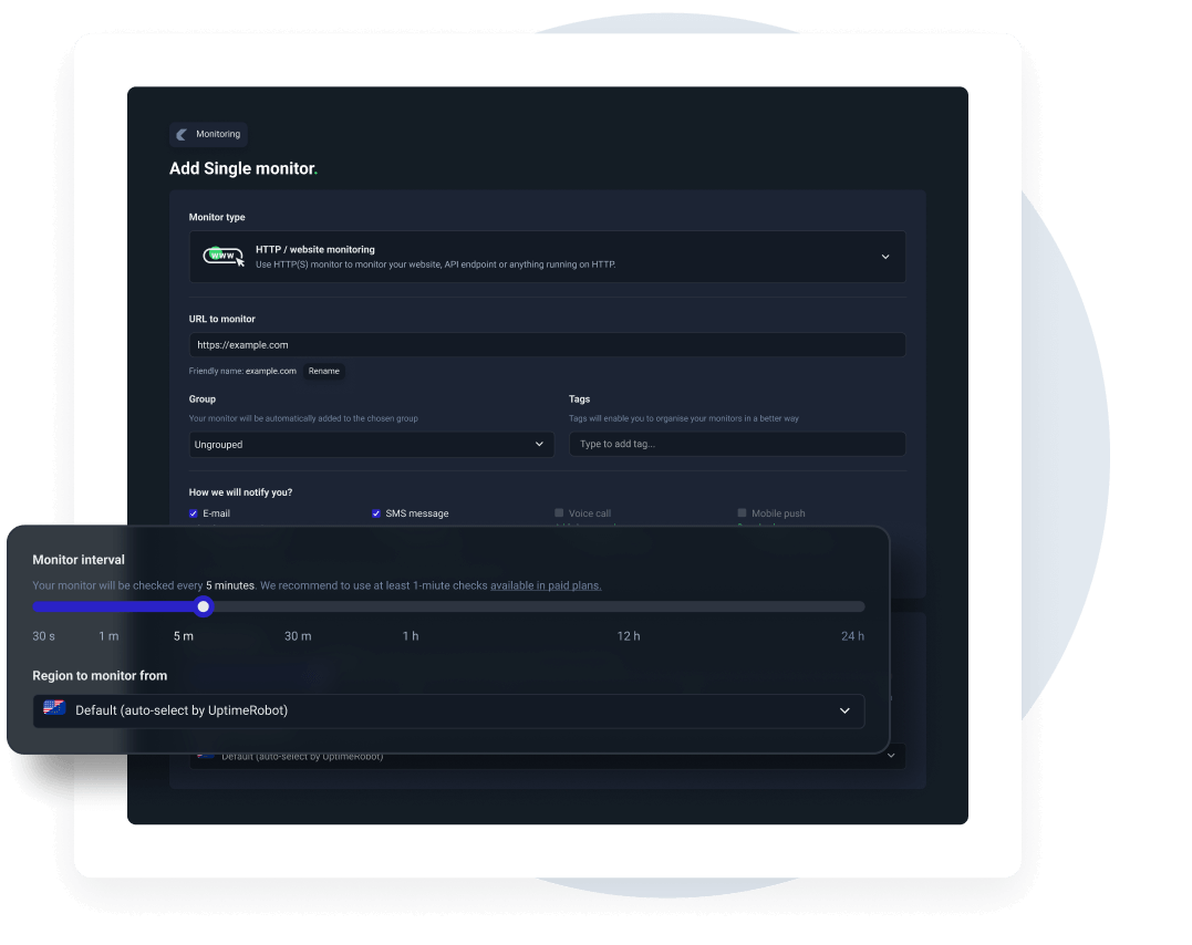 Easy and quick setup