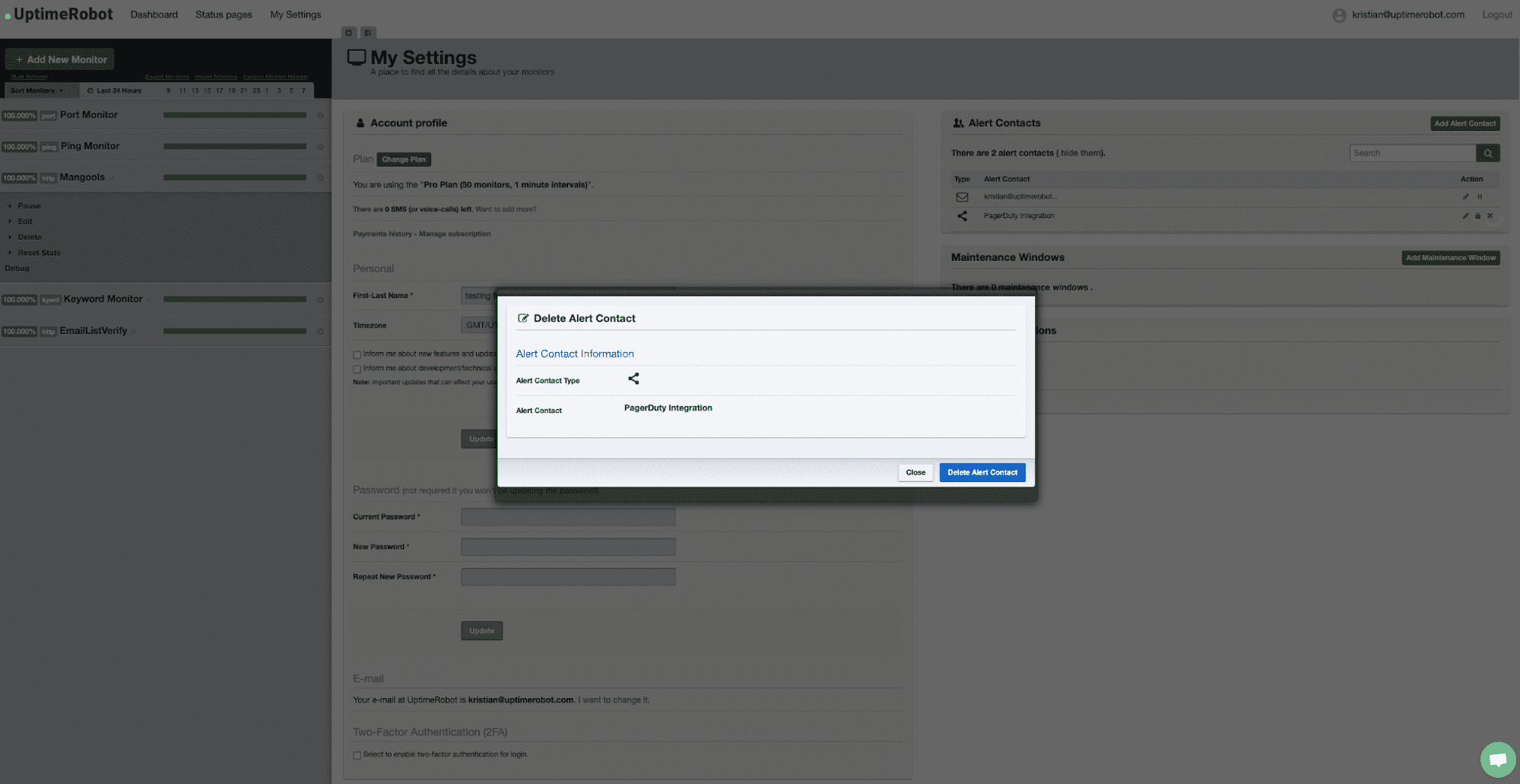 pagerduty integration uninstall process
